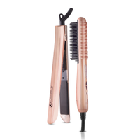 Set Dueto - Plancha Plana Platinum + Cepillo Caliente Platinum ✓