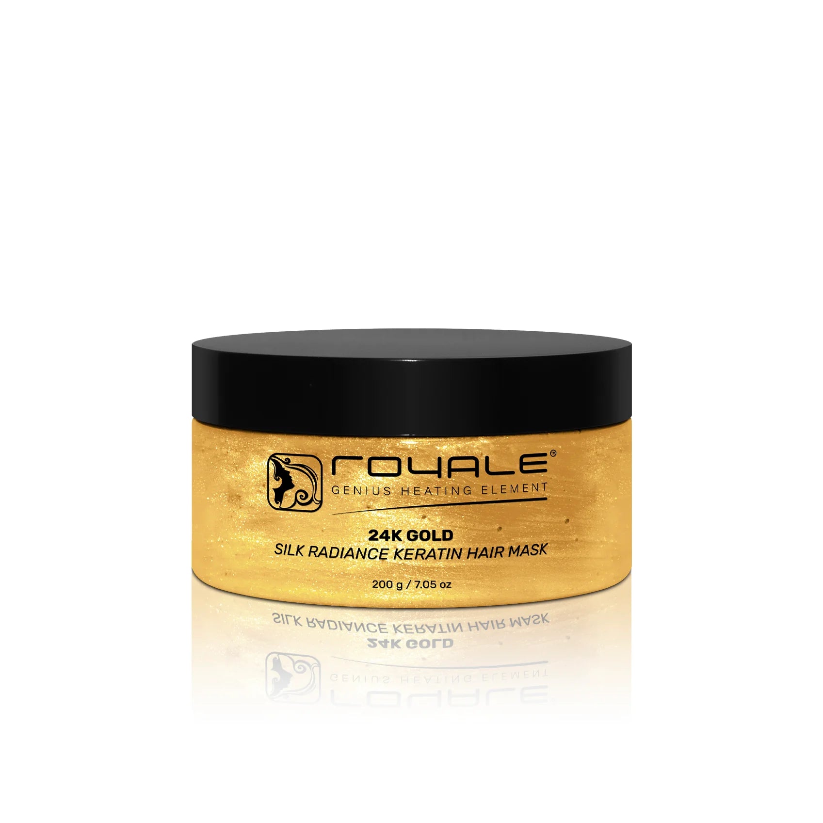 Mascarilla capilar de queratina Silk Radiance con oro de 24 quilates