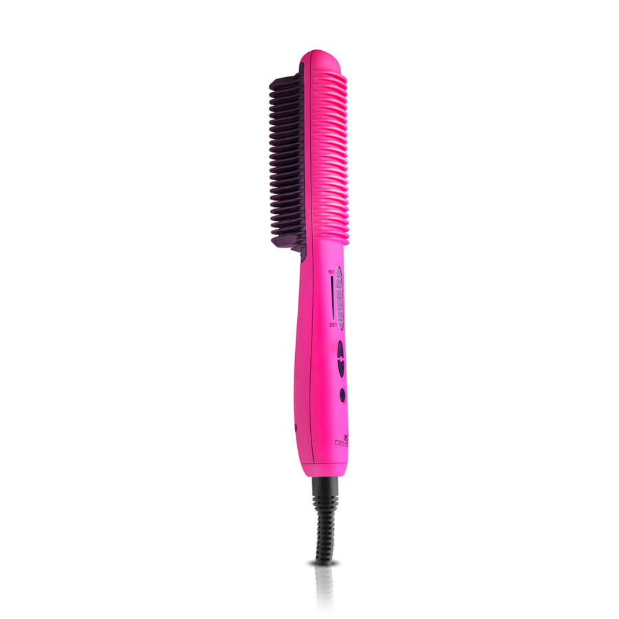 Cepillo alaciador Royale de cerámica color rosa fucsia
