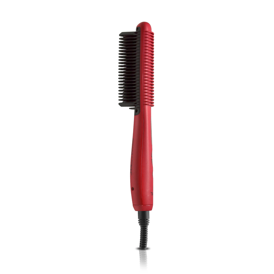 Cepillo alaciador Royale de cerámica color rojo