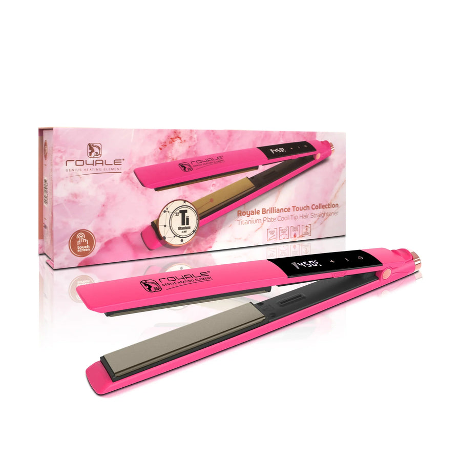 Plancha Royale Brilliance Touch de titanio color rosa
