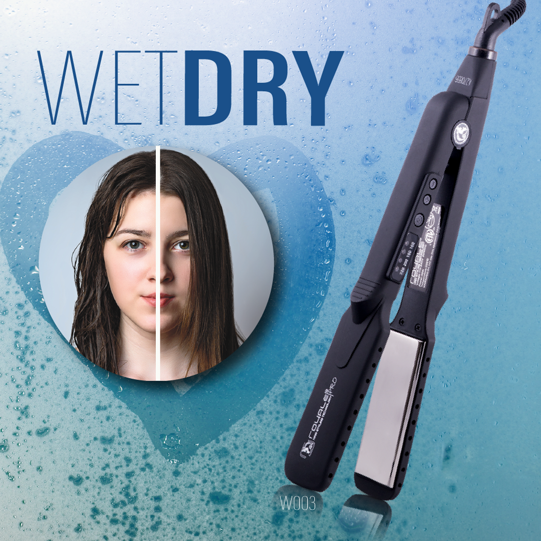 Plancha alisadora Royale Wet to Dry para cabello mojado y seco