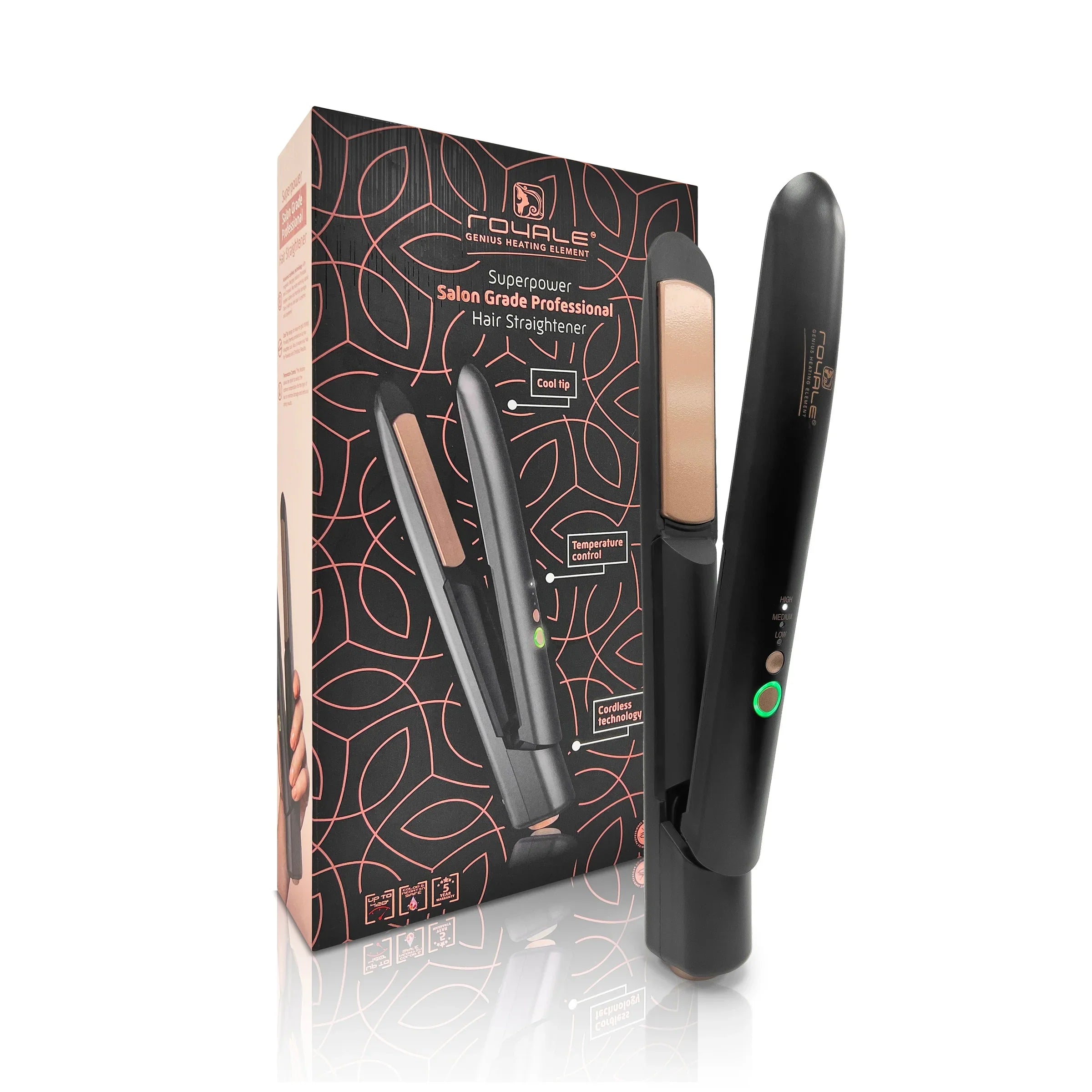 Plancha de pelo inalámbrica profesional Superpower Salon Grade ✓