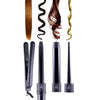 Flat Iron/Curling Wand Duet Set - Black - RoyaleUSA