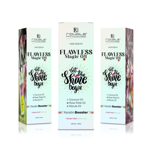 Suero para el Cabello Flawless Magic Oil | Aceite de Coco, Aceite de Pétalos de Rosa y Aceite de Marula con Potenciador de Queratina