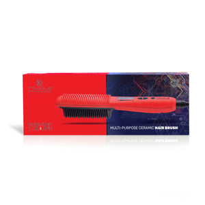 Multi-Purpose Ceramic Hair Brush - Red