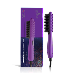 Multi-Purpose Ceramic Hair Brush - Purple