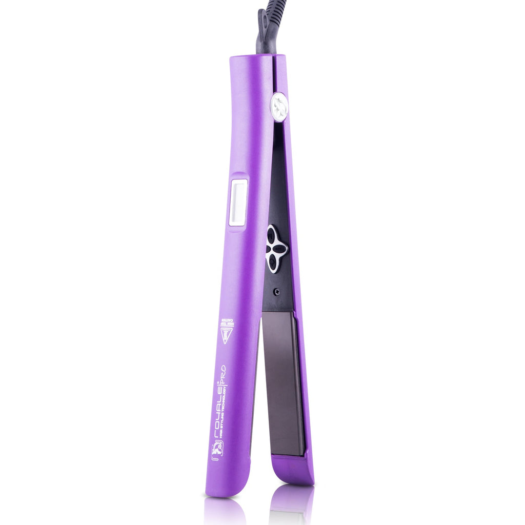 Smart Technology 1" 100% Ceramic Plates Classic Straightener - Purple - RoyaleUSA