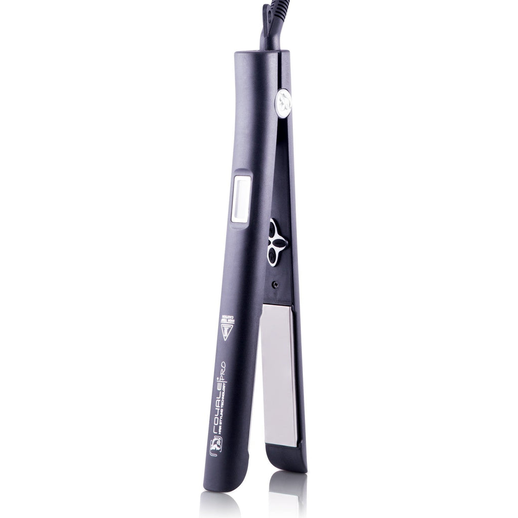 Smart Technology 1" Titanium Hair Straightener - Black - RoyaleUSA