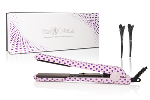 Soft Touch Classic Hair Straightener - Purple Polka-Dots - RoyaleUSA