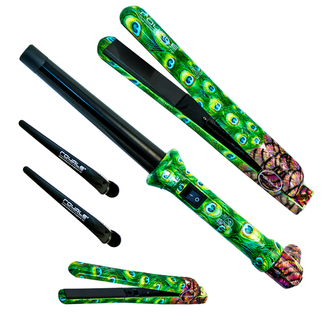 Straightener/Curler Full Set - Peacock - RoyaleUSA